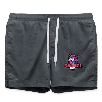 Formentera 2025 Einhorn - Badeshorts - Anthrazit - Vorne - AI Model Male 185 light (185cm)