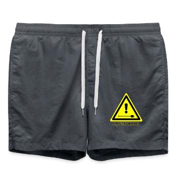 Blague contagieuse (DE) - Short de bain - charbon - Devant - AI Model Male 185 light (185cm)