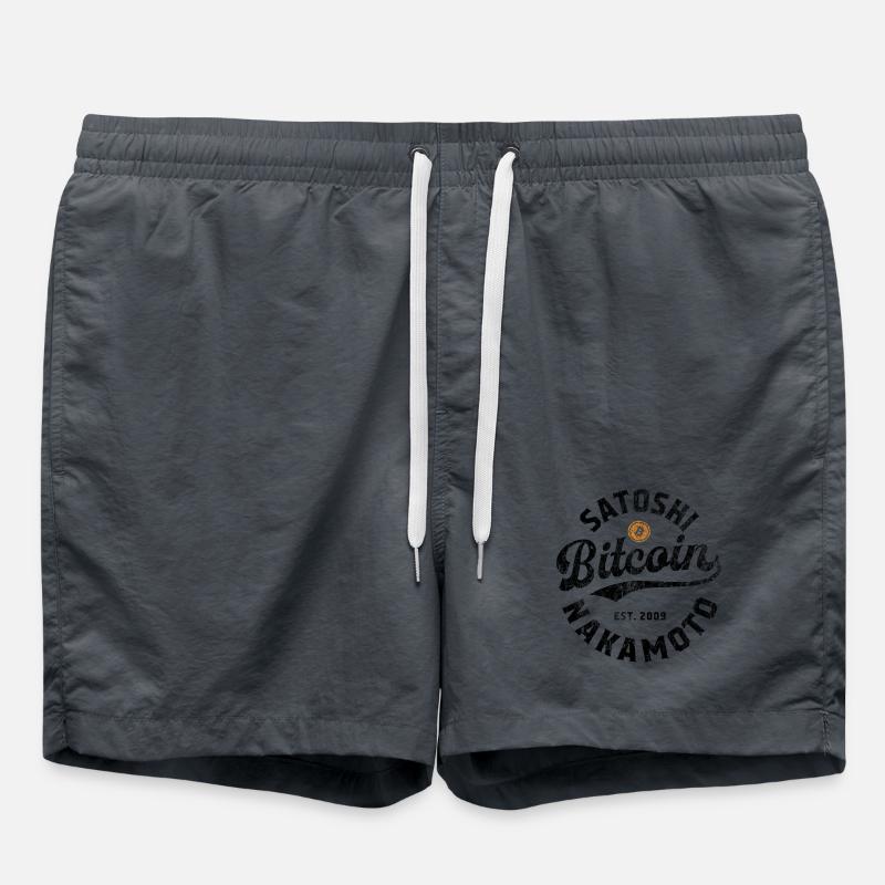 Bitcoin Satoshi Nakamoto - Badeshorts - Anthrazit