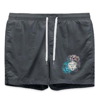 Démoniste de dés de table RPG D20 - Short de bain - charbon - Devant - AI Model Male 185 light (185cm)