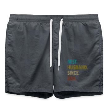  Best Husband Since 2014 Vintage - Badeshorts - Anthrazit - Vorne - AI Model Male 185 light (185cm)