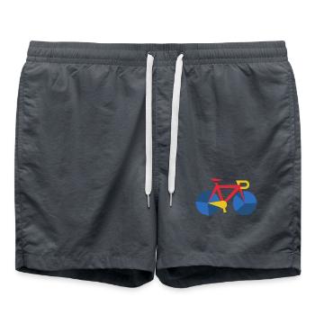 Rennrad Kunst Fahrrad Abstrakt - Badeshorts - Anthrazit - Vorne - AI Model Male 185 light (185cm)