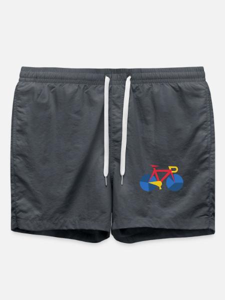 Rennrad Kunst Fahrrad Abstrakt - Badeshorts - Anthrazit