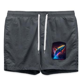 Baleine bleue - Short de bain - charbon - Devant - AI Model Male 185 light (185cm)