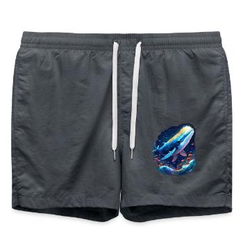 Baleine bleue - Short de bain - charbon - Devant - AI Model Male 185 light (185cm)
