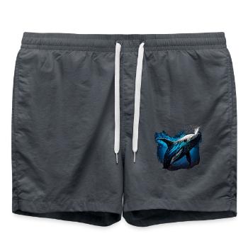 Baleine bleue - Short de bain - charbon - Devant - AI Model Male 185 light (185cm)