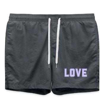 LOVE ist das Wichtigste & Stärkste im Universum - Badeshorts - Anthrazit - Vorne - AI Model Male 185 light (185cm)