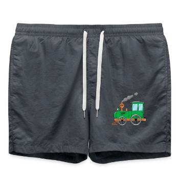 Train pour enfants chemin de fer vert - Short de bain - charbon - Devant - AI Model Male 185 light (185cm)
