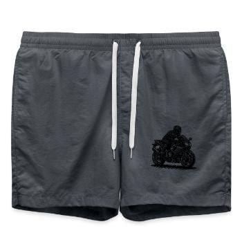 Motorcycle Fast Road Machines Lovers - Swim Trunks - anthracite - Front - AI Model Male 185 light (185cm)