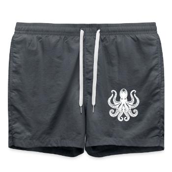 Octopus with eight arms and suction cups - Swim Trunks - anthracite - Front - AI Model Male 185 light (185cm)