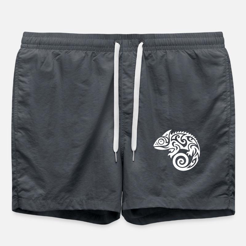 Pretty little chameleon tattoo - Swim Trunks - anthracite