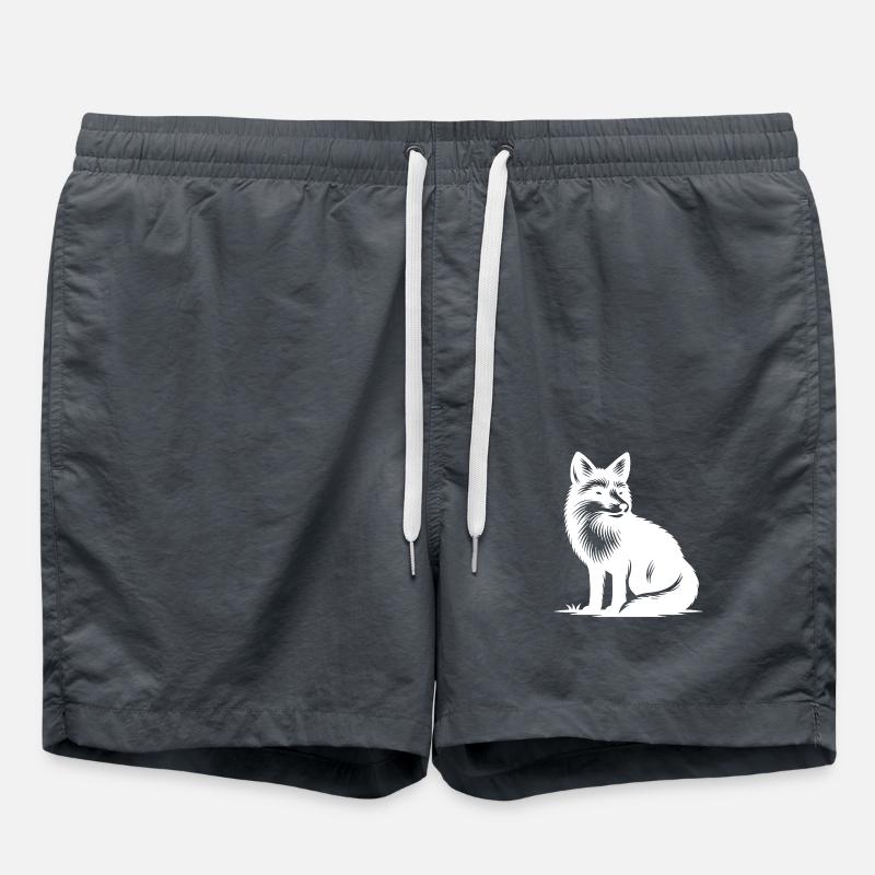 Niedlicher schlauer Fuchs - Badeshorts - Anthrazit