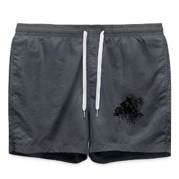 Offroad Motorradfahrer Outdoor Geländefahrt Style - Badeshorts - Anthrazit - Vorne - AI Model Male 185 light (185cm)