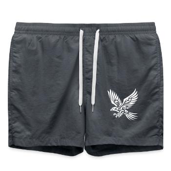 Elegant Tribal Eagle on Tattoo Wings - Swim Trunks - anthracite - Front - AI Model Male 185 light (185cm)