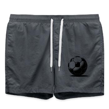 Fußball mit Schatten - Badeshorts - Anthrazit - Vorne - AI Model Male 185 light (185cm)