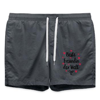Beste Freundin der Welt - Badeshorts - Anthrazit - Vorne - AI Model Male 185 light (185cm)