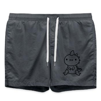 baby kawaii dragon - Swim Trunks - anthracite - Front - AI Model Male 185 light (185cm)
