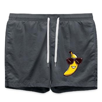 Banane cool avec des lunettes de soleil - Drôle de design - Short de bain - charbon - Devant - AI Model Male 185 light (185cm)