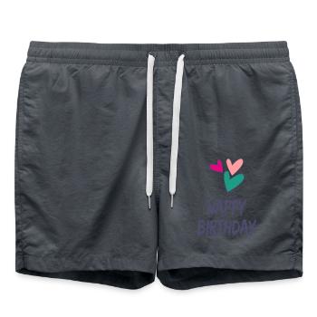 ALLES GUTE ZUM GEBURTSTAG. ALLES GUTE ZUM GEBURTSTAG. JAHRESTAG. - Badeshorts - Anthrazit - Vorne - AI Model Male 185 light (185cm)