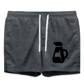 Kaffeekanne - Badeshorts - Anthrazit - Vorne - AI Model Male 185 light (185cm)