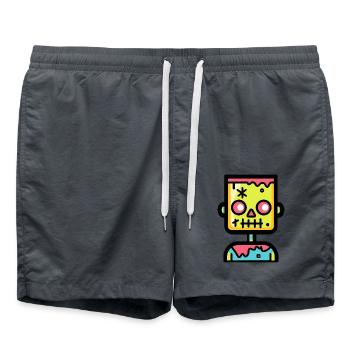 Bande dessinée d’Halloween zombie - Short de bain - charbon - Devant - AI Model Male 185 light (185cm)