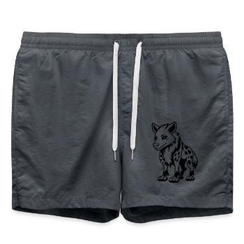kojote comic - Badeshorts - Anthrazit - Vorne - AI Model Male 185 light (185cm)