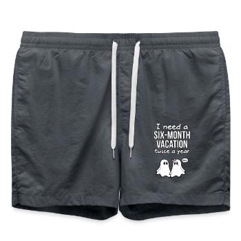 GHOST QUOTES 03 - Swim Trunks - anthracite - Front - AI Model Male 185 light (185cm)