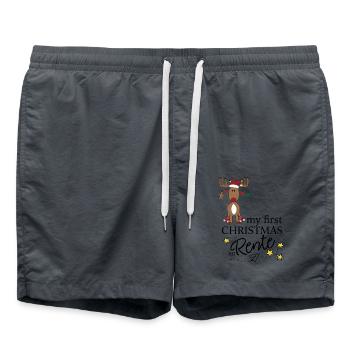 Dictons amusants pour les retraités - Short de bain - charbon - Devant - AI Model Male 185 light (185cm)