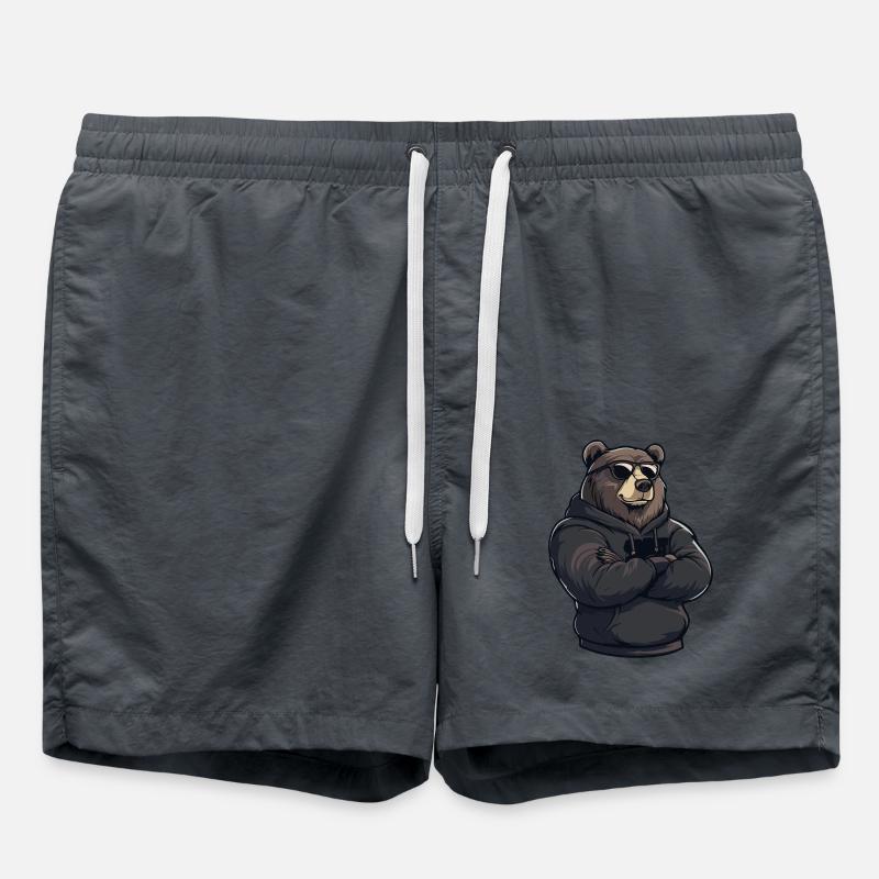 Bär Comic Braunbär - Badeshorts - Anthrazit