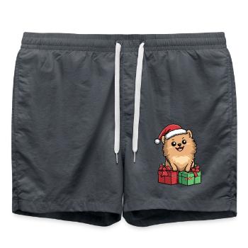 Cadeaux de Noël pour chien de Poméranie - Short de bain - charbon - Devant - AI Model Male 185 light (185cm)