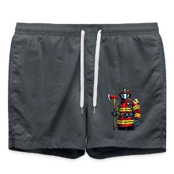Firefighter - Swim Trunks - anthracite - Front - AI Model Male 185 light (185cm)