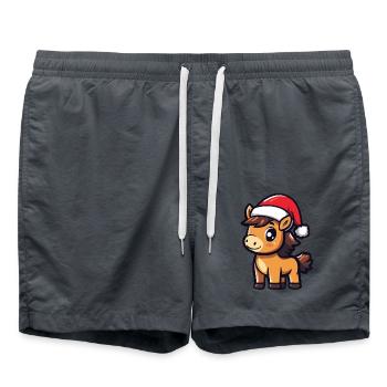 Cheval Noël - Short de bain - charbon - Devant - AI Model Male 185 light (185cm)
