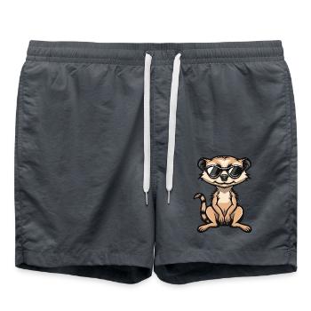 Suricate Bande dessinée cool - Short de bain - charbon - Devant - AI Model Male 185 light (185cm)