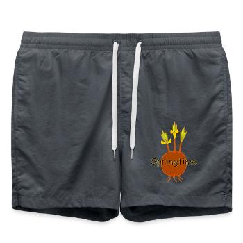 Spring time - Badeshorts - Anthrazit - Vorne - AI Model Male 185 light (185cm)