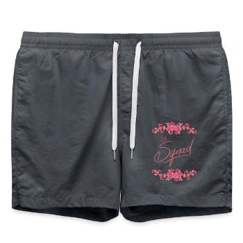 Squad bride - Bridal Team - Swim Trunks - anthracite - Front - AI Model Male 185 light (185cm)