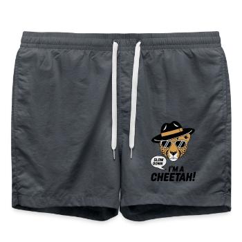 Slow Down Cheetah - Swim Trunks - anthracite - Front - AI Model Male 185 light (185cm)