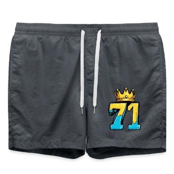 71 Nombre Couronne - Short de bain - charbon - Devant - AI Model Male 185 light (185cm)