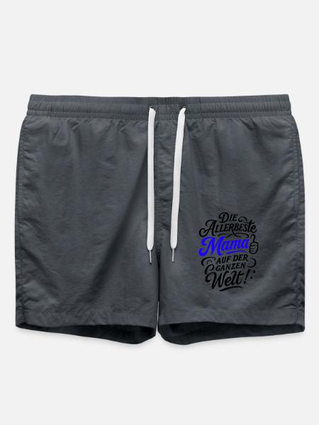 Allerbeste Mama Spruch - Badeshorts - Anthrazit