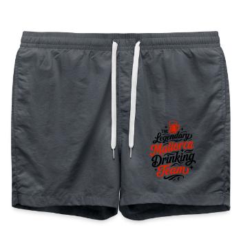 Mallorca Drinking Team - Short de bain - charbon - Devant - AI Model Male 185 light (185cm)
