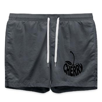 Cherry - Cool Fruit Logo - Badeshorts - Anthrazit - Vorne - AI Model Male 185 light (185cm)
