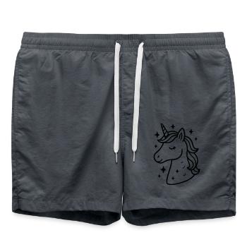 La licorne enchantée - Short de bain - charbon - Devant - AI Model Male 185 light (185cm)