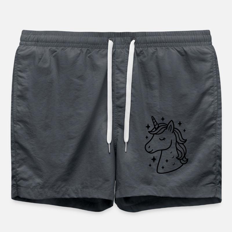 Das verzauberte Einhorn - Badeshorts - Anthrazit