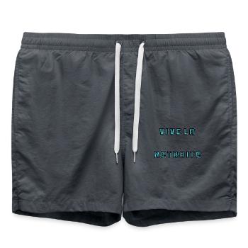 RETRAITE. BONNE RETRAITE. JOYEUSE RETRAITE. COEUR - Short de bain - charbon - Devant - AI Model Male 185 light (185cm)