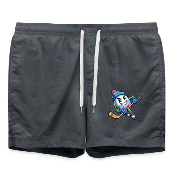 Oeuf de Pâques design de hockey sur glace pour les joueurs de hockey sur glace et - Short de bain - charbon - Devant - AI Model Male 185 light (185cm)