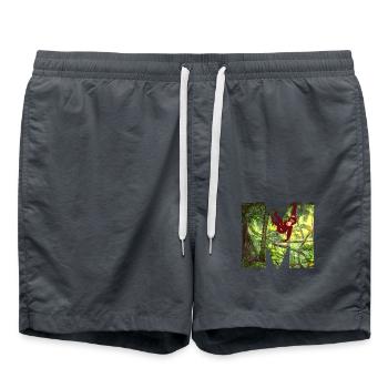 jungle avec affe m - Short de bain - charbon - Devant - AI Model Male 185 light (185cm)