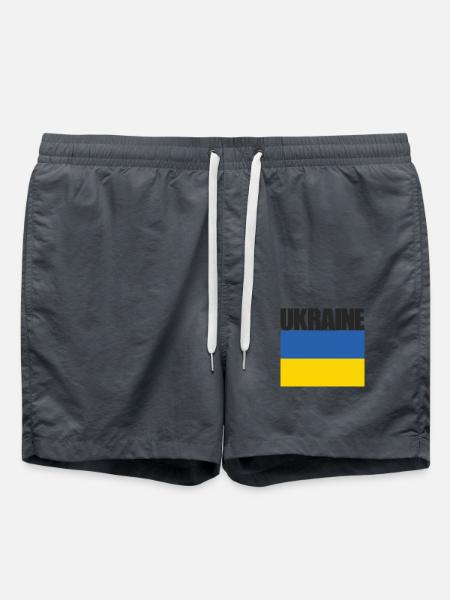 Ukraine, Le drapeau de l’Ukraine - Short de bain - charbon