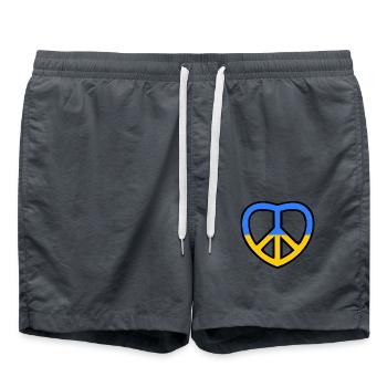 Ukraine - Badeshorts - Anthrazit - Vorne - AI Model Male 185 light (185cm)