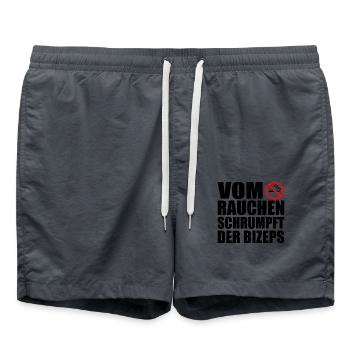 Vom rauchen schrumpft der bizeps - Badeshorts - Anthrazit - Vorne - AI Model Male 185 light (185cm)