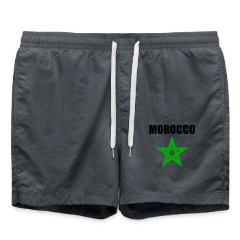 Marokko - Badeshorts - Anthrazit - Vorne - AI Model Male 185 light (185cm)