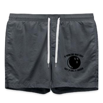 Bowling Kegel Cadeau Boule de bowling Bowler Bowling - Short de bain - charbon - Devant - AI Model Male 185 light (185cm)